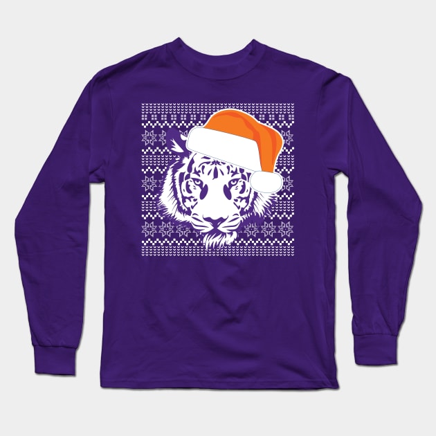 Clemson Ugly Christmas Sweater Christmas Long Sleeve T-Shirt by TheShirtGypsy